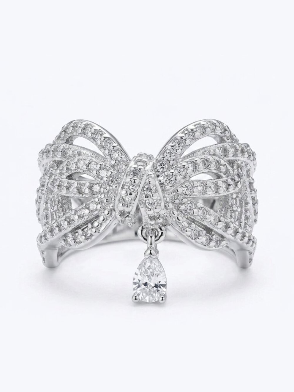 Deluxe Bow ring, 925 Sterling Silver Charmed Aroma Bow Collection